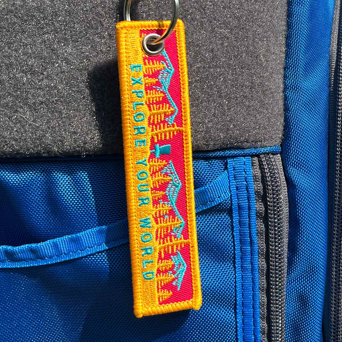 Explore Your World Disc Golf Fabric Keychain®