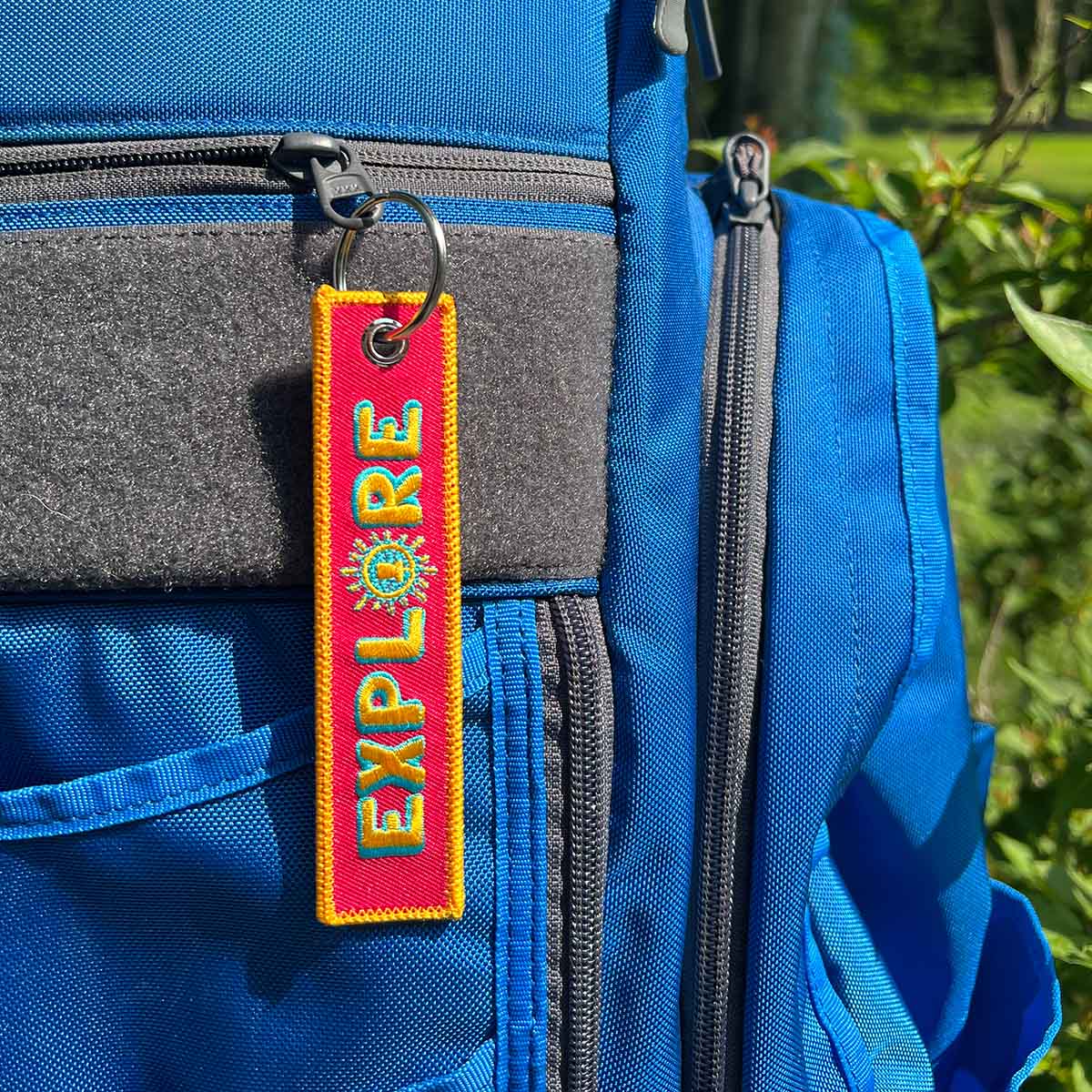 Explore Your World Disc Golf Fabric Keychain®