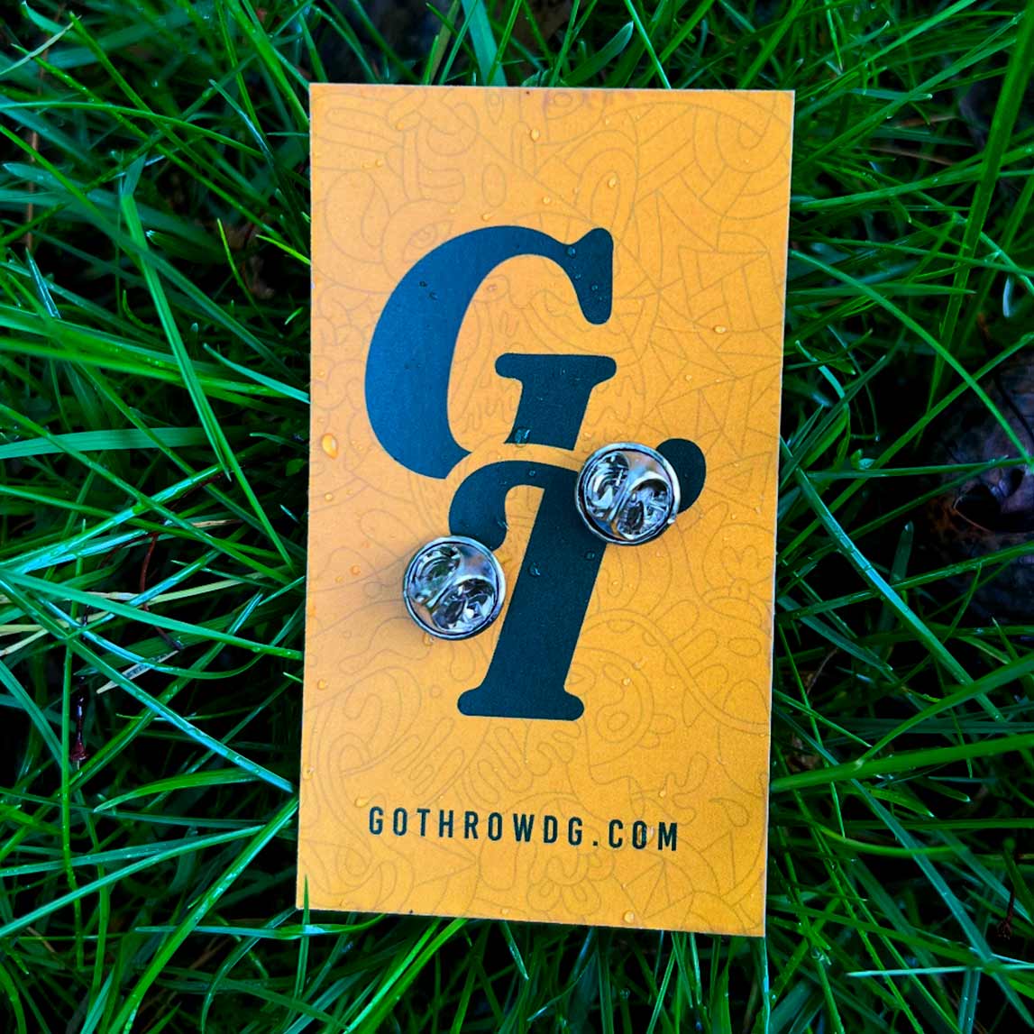 Go Throw Stacked Logo 2025 Disc Golf Pin